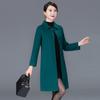 Women's Turn Down Collar Long Sleeve Slim Fit Commute Style Maxi Wool Coat Single Breasted Woolen Outer Jacket
