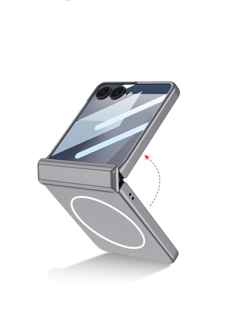 Samsung Z Flip7 Solid Color Case: Full Coverage, Hinge Style, Magnetic, Wireless Charging, Drop-Proof