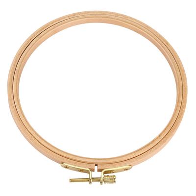 Ruční vyšívací kruh Dřevěný kruhový rám pro křížkovou výšivku Vyšívací jehlové umění DIY nástroj 15,5 cm