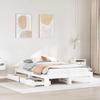 Vidaxl Bed Frame Without Mattress, White, 140X200 Cm, Solid Pine Wood