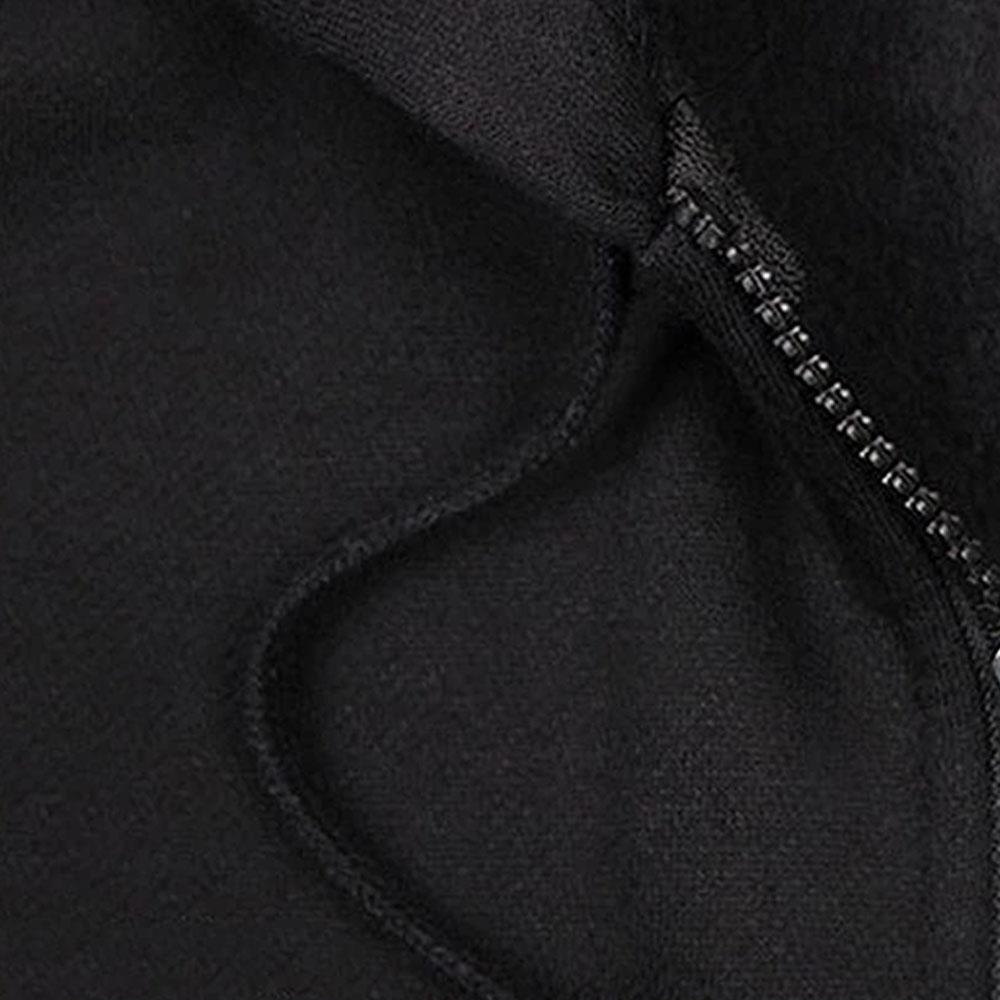 Mass Effect N7 Reißverschluss Kapuzenpullover für Herren Schwarz Cosplay Kostüm Langarm Sweatshirt Unisex Freizeit Reißverschluss Jacke Tasche Sudaderas