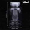 15-500Ml Transparent Plastic Bottle Wide Mouth Medicine Bottle With Screw Lid Seal Vials Liquid Reagent Container Food Grade