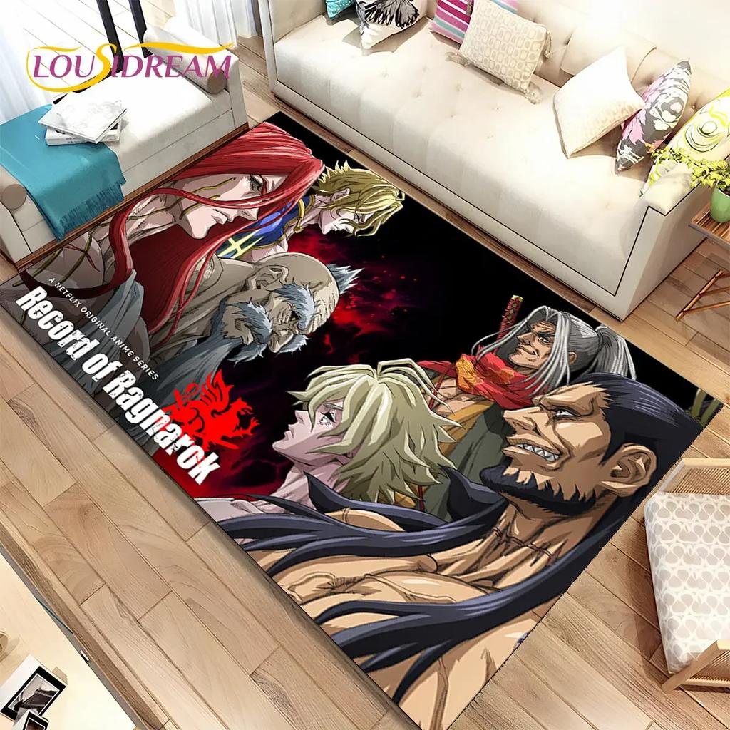 Anime,Record of Ragnarok,Cartoon Area Rug,Carpet Rug for Home Living Room Bedroom Sofa Doormat Decor,Kid play Non-slip Floor Mat