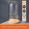 LED Sea Urchin Night Light with Preserved Flower in Glass Cover