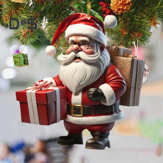 1 par julenisseanheng Akryl Fargerik hengende julepynt Klassisk julenisse Festlig juledekor Gaver til venner Familie