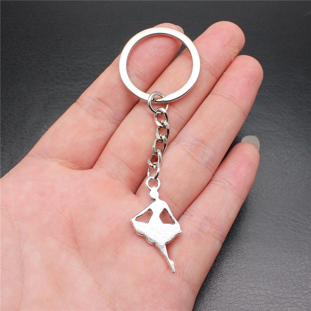 28mm Key Ring Couple Heart Love Minimalist Jewelry Components QY016