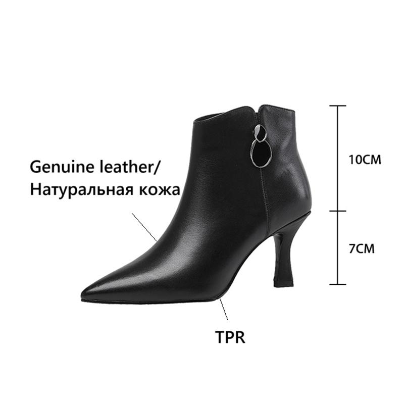 Móda NOVÉ Podzimní Dámské Boty Boty z Pravé Kůže pro Ženy Špičaté Špičky Boty na Tenkém Podpatku Elegantní Moderní Kozačky Denní Boty Kotníkové Boty