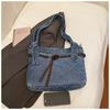 Große Kapazität Commuter Tote Bag Damen Schulter Crossbody Tasche Jeans Tasche