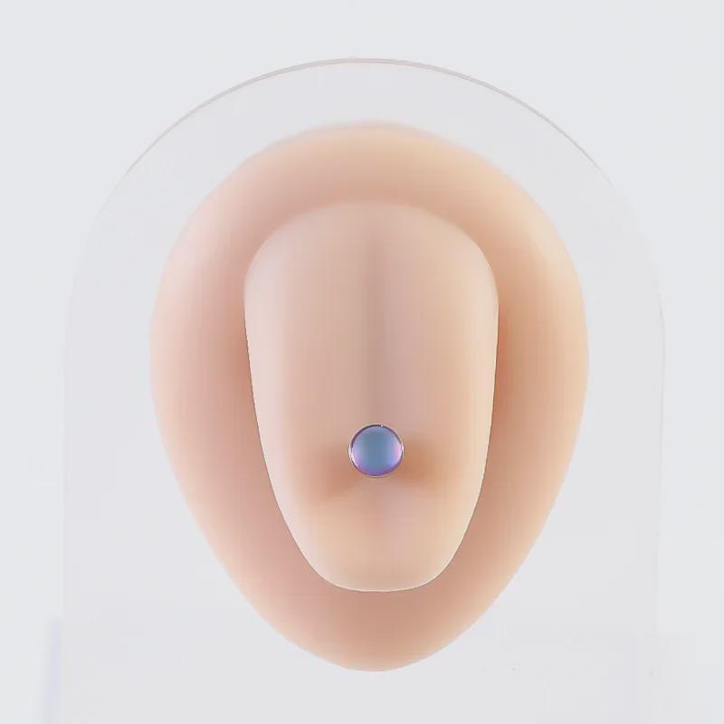 Renkli Buzlu Halter Dil & Kulak Piercingleri - Paslanmaz Çelik Piercing Süsü