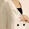 Korean ins trendy retro chain pin brooch street trendy metal decoration hip hop suit accessories men