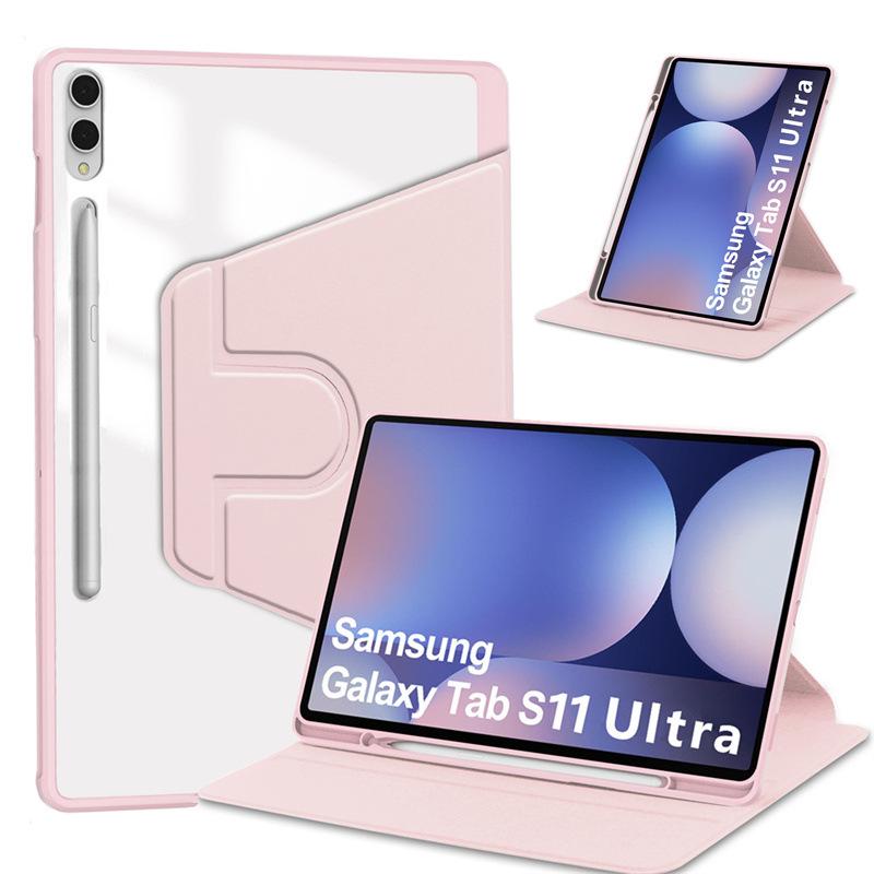 

Compatible with Samsung S11 Ultra: 360° Rotating Leather Stand Case, Full Coverage Back Cover, 14.6 Compatibility, 2025 Edition. S11 Ultra розовый