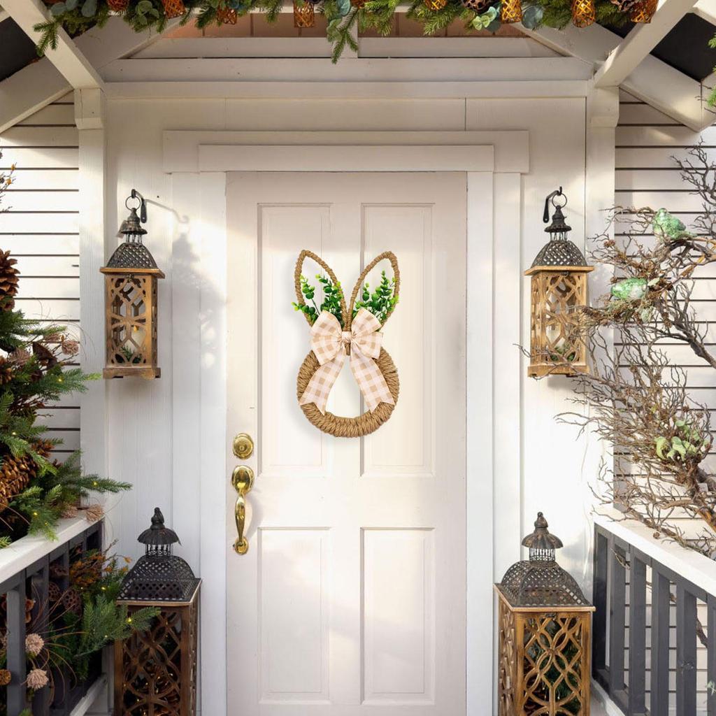 Easter Bunny Wreath Spring Home Decoration Creative Centerpiece Hanging