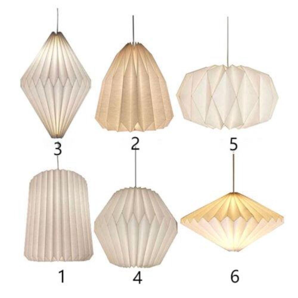 Nordic Modern Art Decoration Paper Origami Lantern Hanging Ceiling Pendant Light Lamp Shade