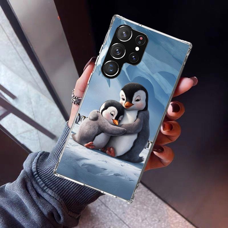 

Penguins Love At The North Pole Phone Case For Samsung Galaxy S23 S24 S25 Edge S26 Ultra S22 + S21 Plus S20 FE Cover Silicone Pr Samsung S24 FE