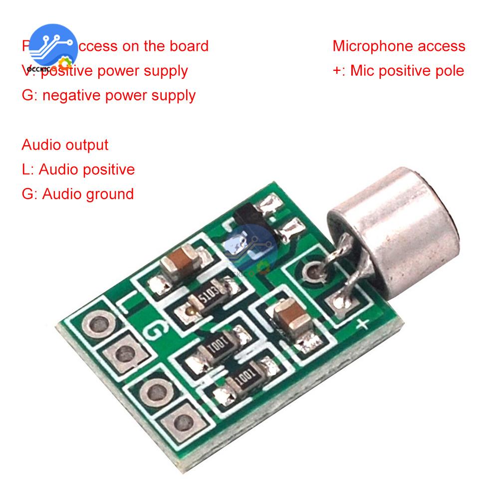 1/2/3/5/10pcs Mini Microphone Audio Amplifier Module Speaker Circuit Board DC 2.5-9V 14x12mm Mic Accessories