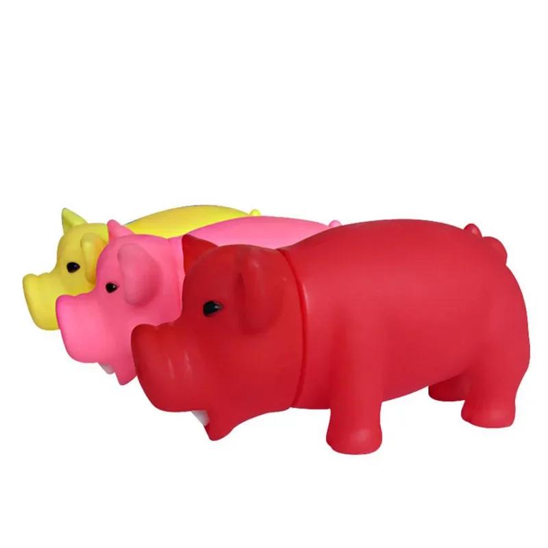 Pet Dog Cat Chewing Toys Cleaning Teeth Pig Squeak Cute Rubber Pet Dog Puppy Playing Pig Toy Squeaker Squeaky With Sound New