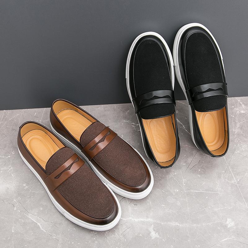 Moda Nuova Moda Suola Morbida Scarpe da Pendolarismo Scarpe da Uomo in Pelle Scarpe da Uomo Mocassini Slip-on Casual Ufficio Appuntamento Scarpe Taglie Grandi