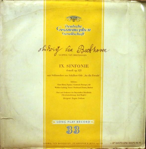 

LP Record LUDWIG VAN BEETHOVEN CLARA EBERS Symphony No. 9 in D minor Op. 125 16070 Deutsche Grammo 1956 Germany Classical Used