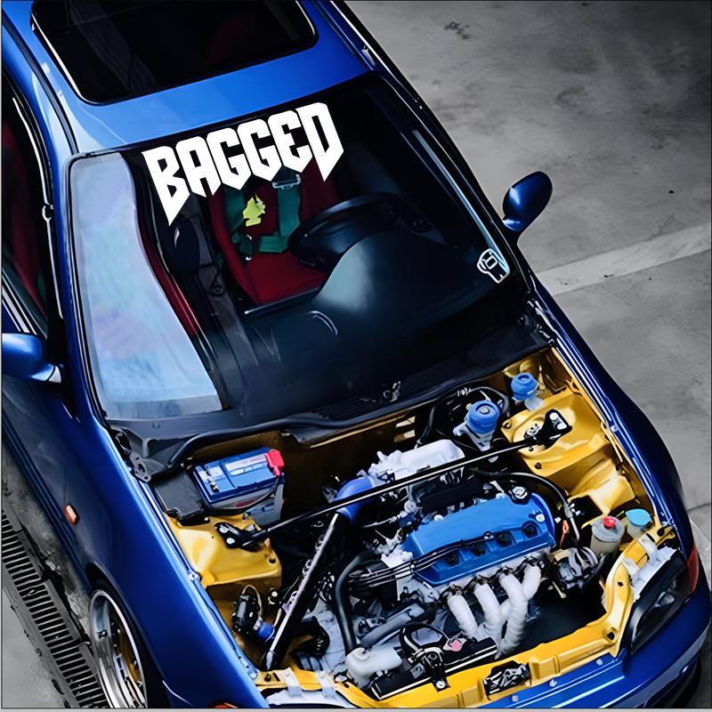 """BAGGED""" Aufkleber, Mode-Sticker in hoher Qualität für Autos, LKWs, Motorräder & Laptops!Für einen einzigartigen Look!