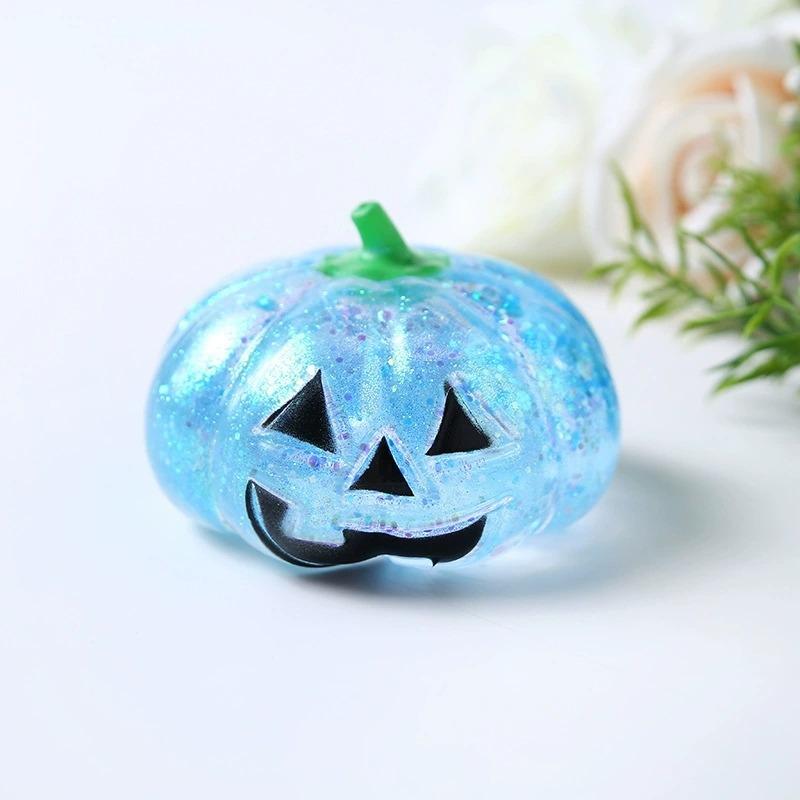 Klarer Glitzer Halloween Fidget Squishy Spielzeug Geist Kürbis Form Langsames Aufsteigen Quetschen Stressabbau Sensorisches Spielzeug für Autismus ADHS