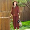 Women's Summer 2026 Cotton Linen Two-Piece: Plus Size Shirt & Wide Leg Pants