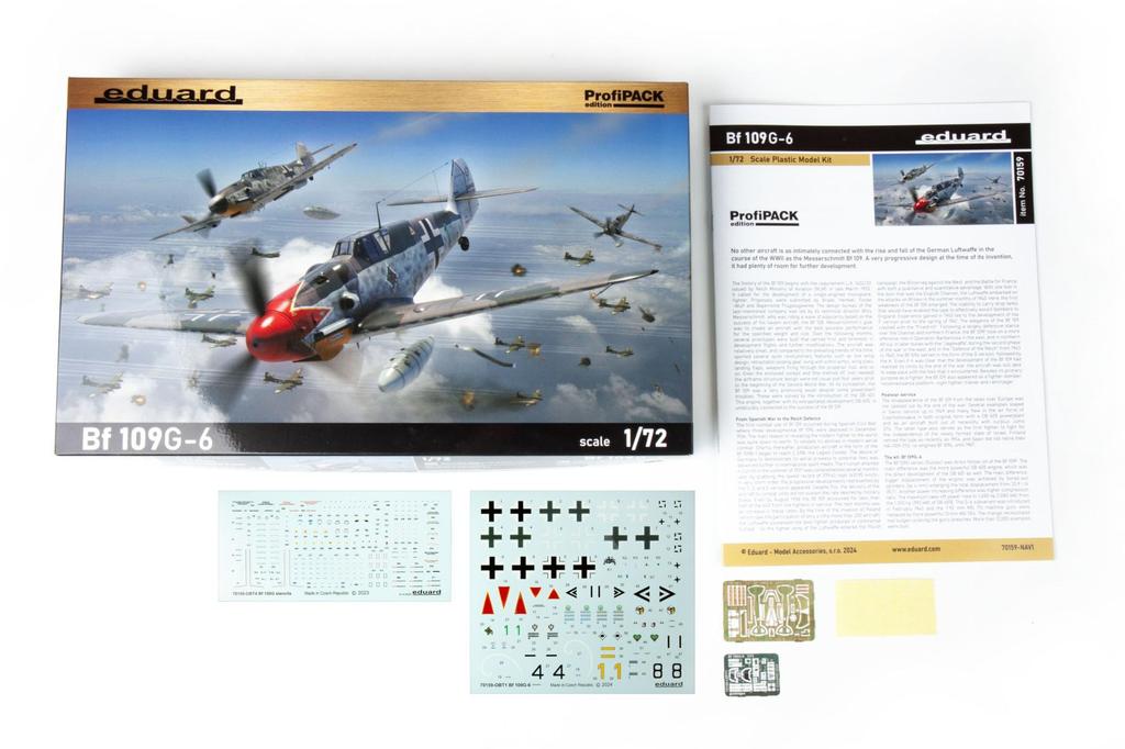 Eduard Profipack German Plastic Model Kit EDU70159 1/72 Bf109G-6