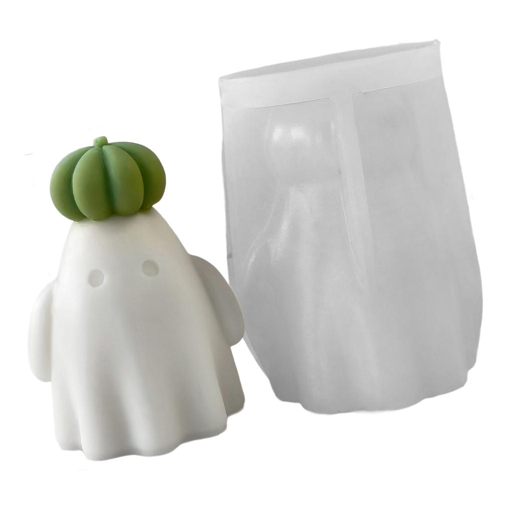 Ghostly Pumpkin Silicone Candle Mold For Making Candle Soap Chocolate Halloween Home Decoration Epoxy Resin Project