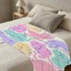 Lightweight Flannel Cat Series Throw Blanket Soft, Colorful, Versatile for Home Couch Naps, Car Use, Christmas & Halloween Decor
