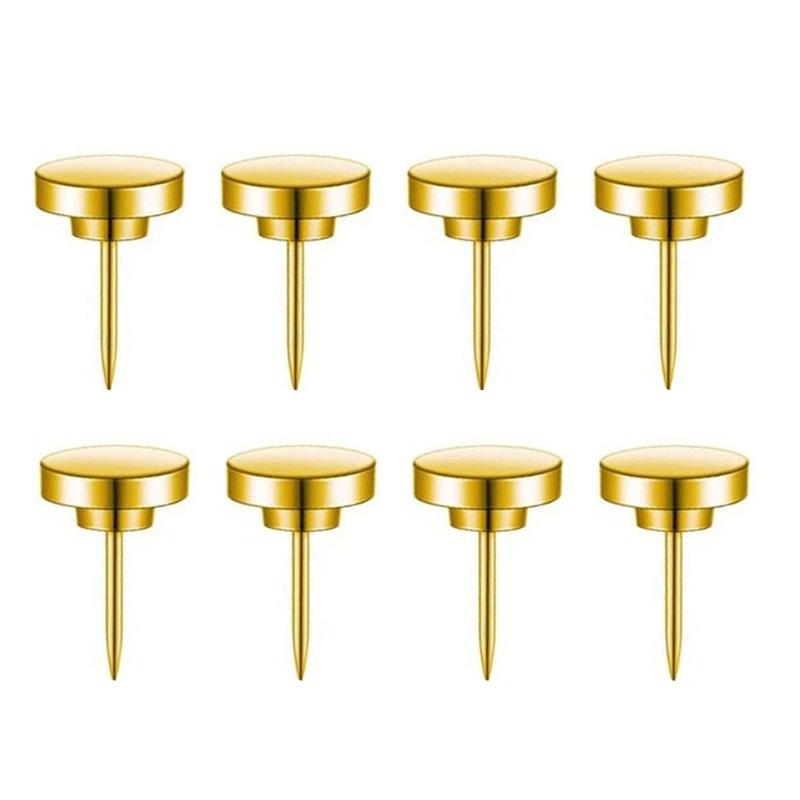 Pack of 50 Push Pins with Steel Tips Metal Thumb Tacks with Storage Box for Map Calendars Photos & Paper Crafts