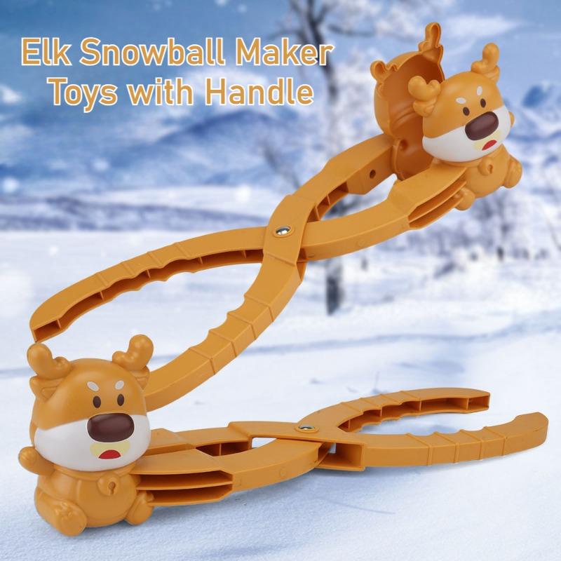 Kids Snow Clip XmasTree Xmas Stocking Santa Claus Elk Snow Clip Toy Educational Toy for Christmas Winter Outdoor Play Snow Beach