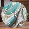 Light Luxury Style Wooden Round Silent Hanging Wall Clock, Suitable For Living Room, Office, Study Room,Bedroom, Home Decoration