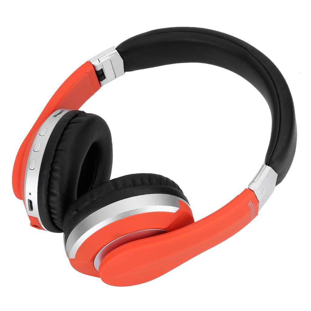 Foldable Bluetooth Headset Wireless Over Ear Stereo Headsets with Mic Gaming HeadphoneOrange