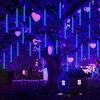 2025 Solar Meteor Shower Lights - Outdoor Christmas Decorations