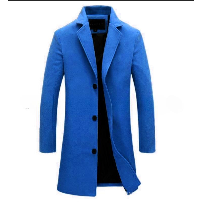 Men's Coat Men's Clothing Korean Version Slim Fit Medium and Long Trench Coat Men's Fabric Jacket
