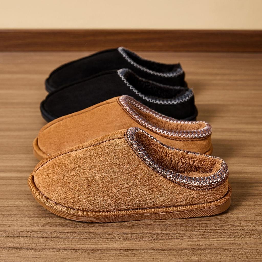 Hairy Slippers, Autumn and Winter Lace Indoor Home Cotton Slippers