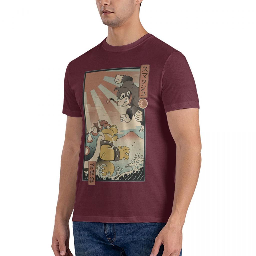 Super Smashes Bros Kaijus Smash Bedrucktes T-Shirt Lustiges Herren Kurzarm Locker Übergroßes T-Shirt