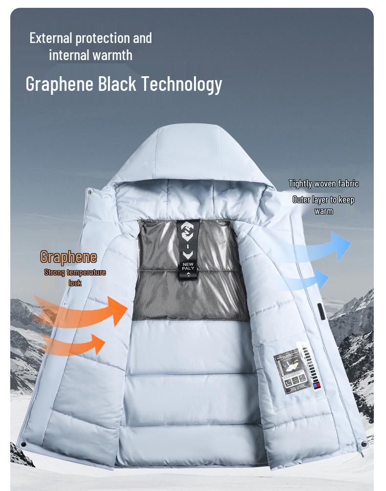 Men's Trendy Windproof Warmth-Keeping Loose Cotton Jacket for Couples - Autumn/Winter Casual Outerwear