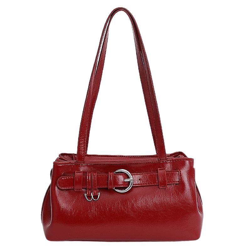 

Retro handbag niche high-end underarm bag women s 2025 autumn and winter new foreign fashion shoulder bag червоний