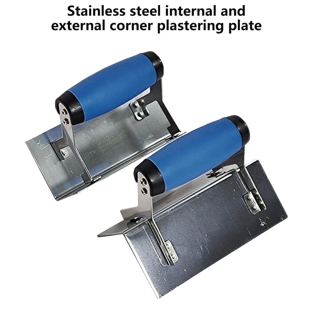 Stainless Steel Corner Trowel Long Lasting Rustproof with Comfortable Grip Handle Suitable for Home and Commercial Use