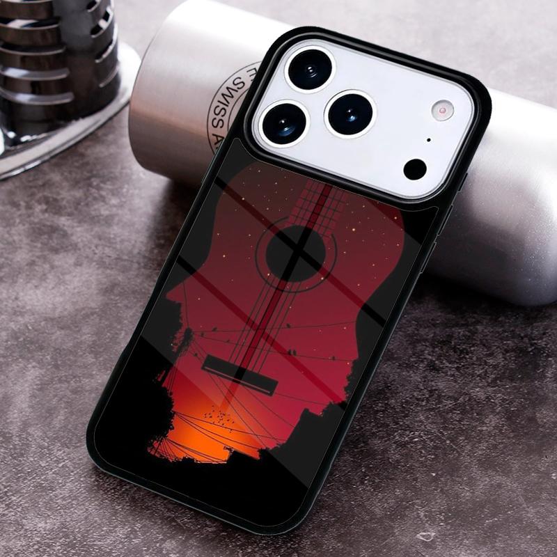 Guitar Music soft Phone Case for iPhone 17 16 15 Pro Max Air 14 13 12 11 Plus Shockproof Cover