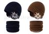 Children's Winter Snowflake Earmuffs and Scarf Set - Fleece-Lined, Thick Knit for Outdoor Cycling