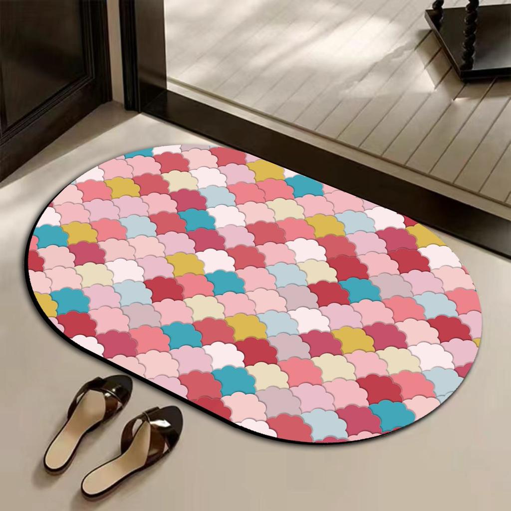 Bathroom Floor Mat, Diatom Mud, Strong Absorbent Mat, Quick-drying Non-slip Foot Mat At the Bathroom Door