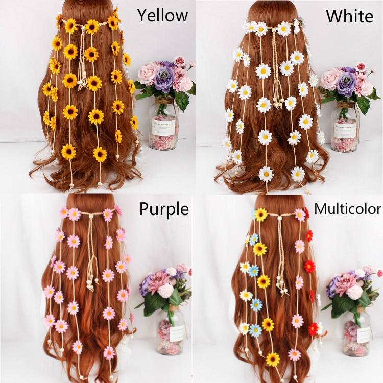 Women Boho Sun Flower Hairband Party Headbands Tassels Handmade Hair Accessories Women Boho Sun Flower Hairband Party Headbands Tassels Handmade Hair Accessories