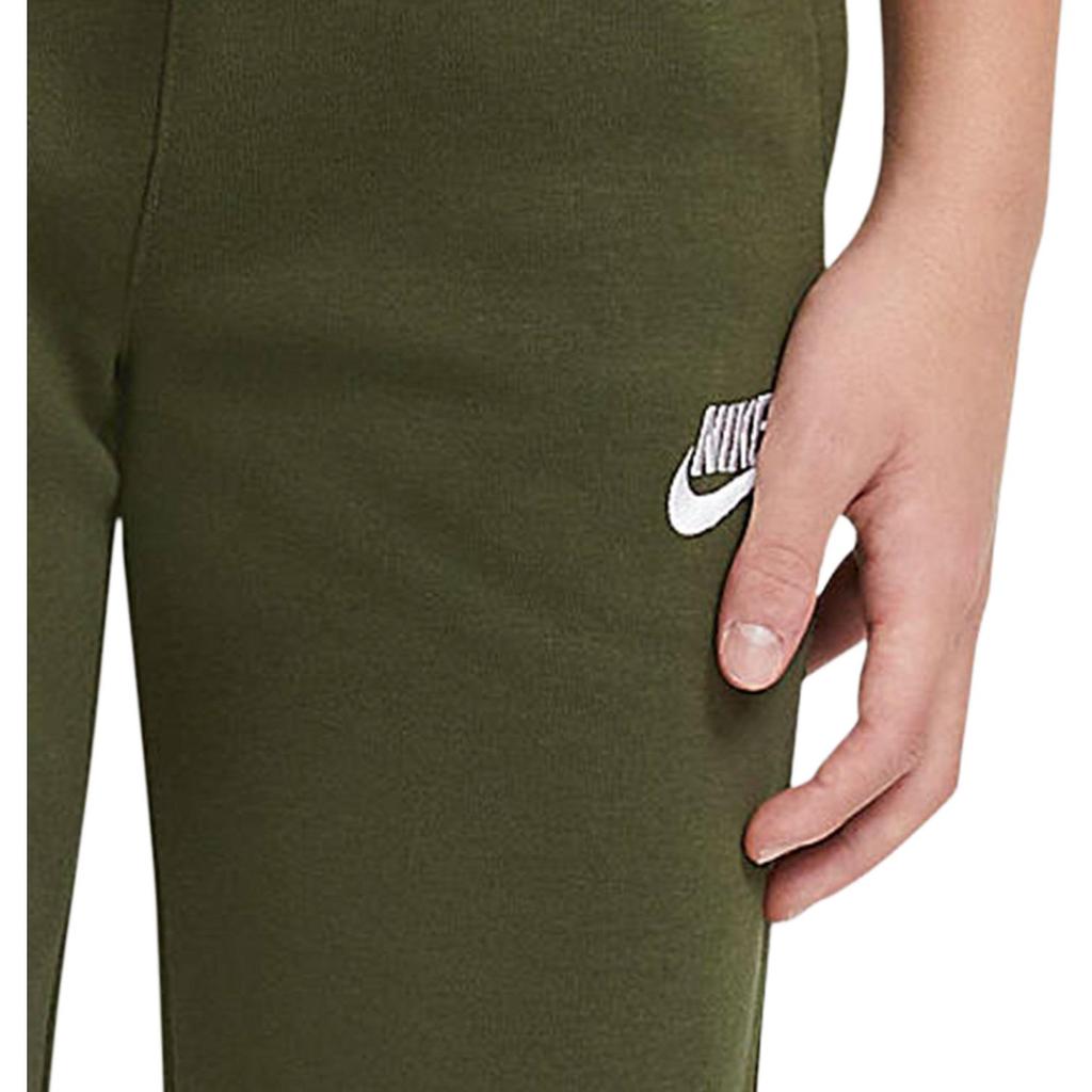 Nike Kids  Knitted Sports Pants Logo Print Solid Color Casual Kids pants Green DA0864-326