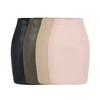 American Style Brown PU Leather High-Waist Bodycon Skirt