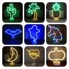 Shaped Led Cactus Neon Signs Light Holder Base Table Decoration Night Lamps