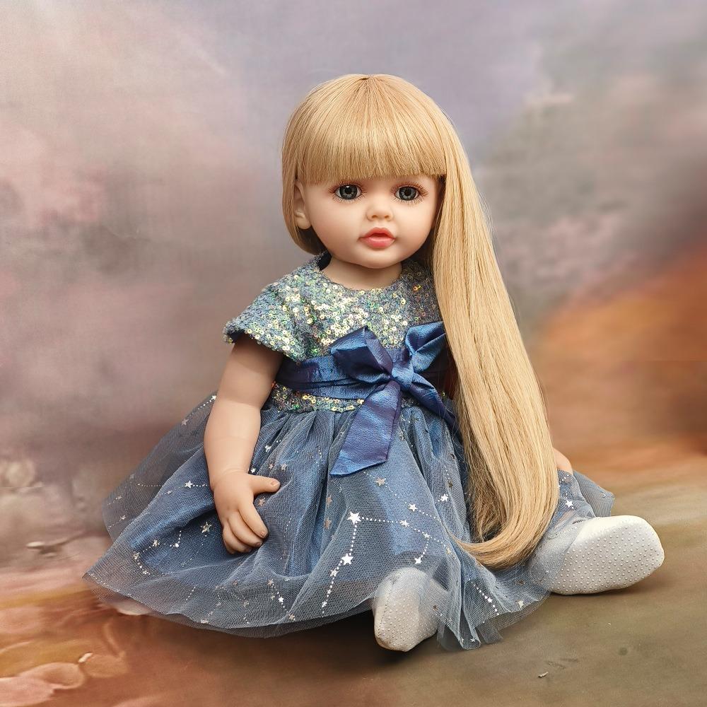 Drăguțe Picioare Dreapte Păpuși Reborn Betty 55cm Vinil Întregul Corp Baie Simulare Păpușă Prințesă Fată Ora de culcare Păpușă de însoțire Cadouri de naștere pentru copii