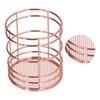 Round Hollow Chopstick Cage Multifunctional Desktop Pen Holder Organizer for Home KitchenRose Gold