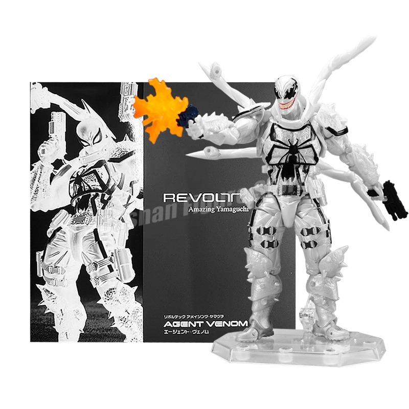 Revoltech Agent Anti-Venom Action Figure Model Toys PVC Collection Amazing Yamaguchi Agent Venom Eugene Thompson Figurine