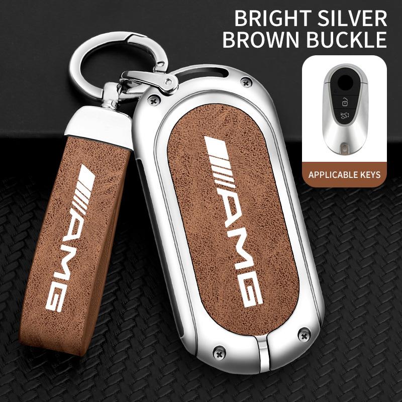 CEV5   Zinc Alloy Leather Car Remote Key Case Cover Bag Accessory For Mercedes Benz W212 W213 W205 W177 W247 W176 CLS CLA CLK CLG GLS